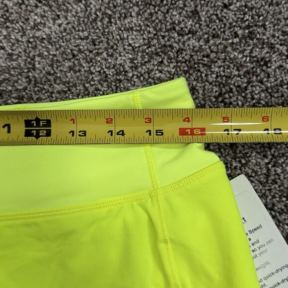 Lululemon Speed Up LR 2.5” Yellow Highlighter Neon Shorts Size 8 NWT - Picture 9 of 10